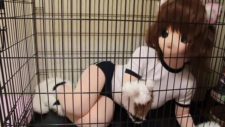 cocoasoft japonais bondage Breathplay kigurumi bondage wsm_mikeneko_cage