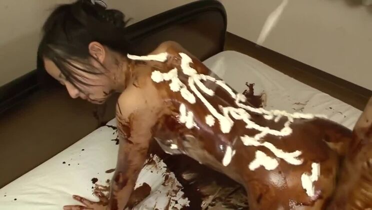 Baiser dans du chocolat